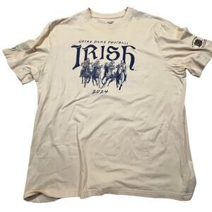 Notre Dame Irish 2024 Football “The Tradition Continues” T Shirt Men’s XL Yellow